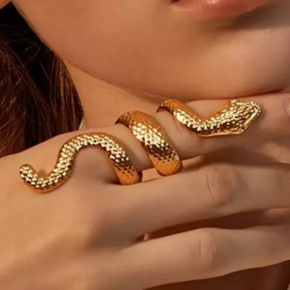 Gold Snake Ring - Picture 7 of 7